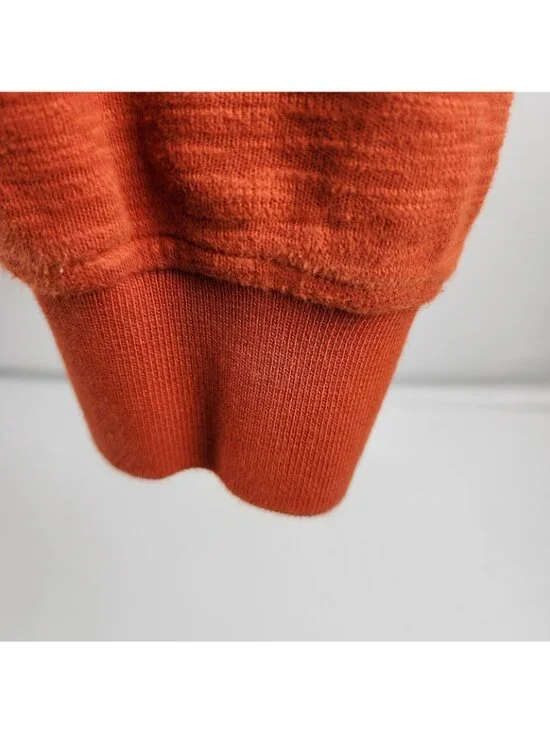 L.L. Bean Shirt Men XL Reg Orange VTG Signature Slim Fit Rugby L/S Elbow Patches - Picture 5 of 8